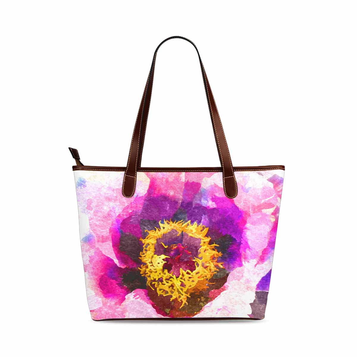 Classic Fabric handbag, watercolor floral, design 184