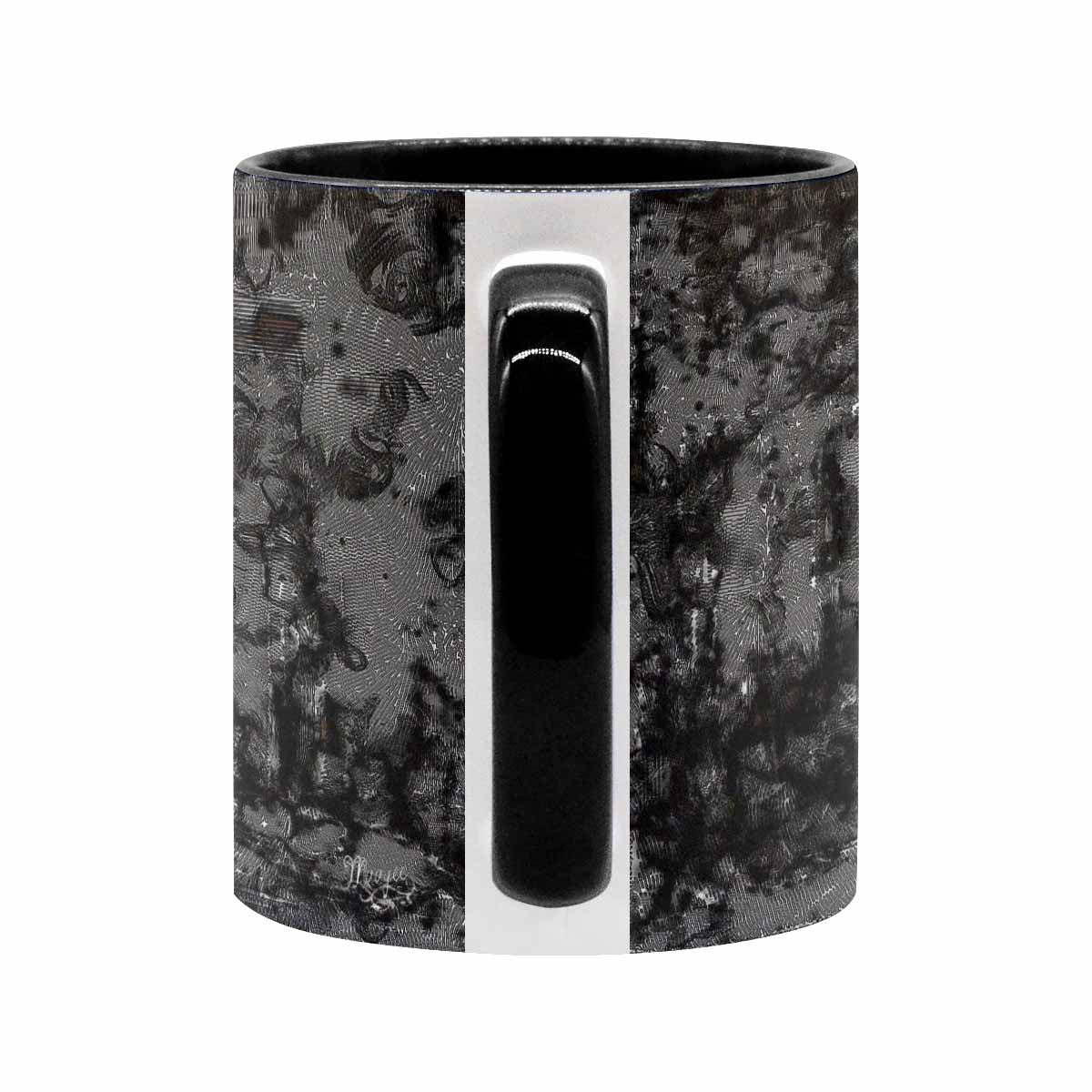 Coffee Mug, tea cup, black core, abstract, design 49