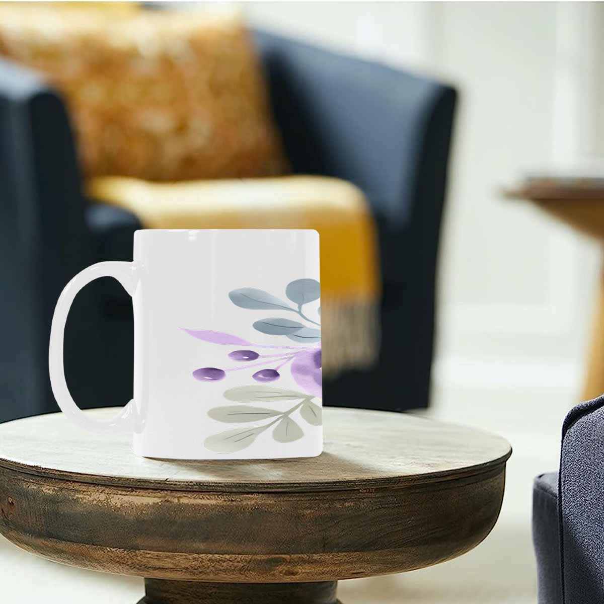 Quality Mug, coffee mug, tea cup, Bright florals, Set 2, design 28