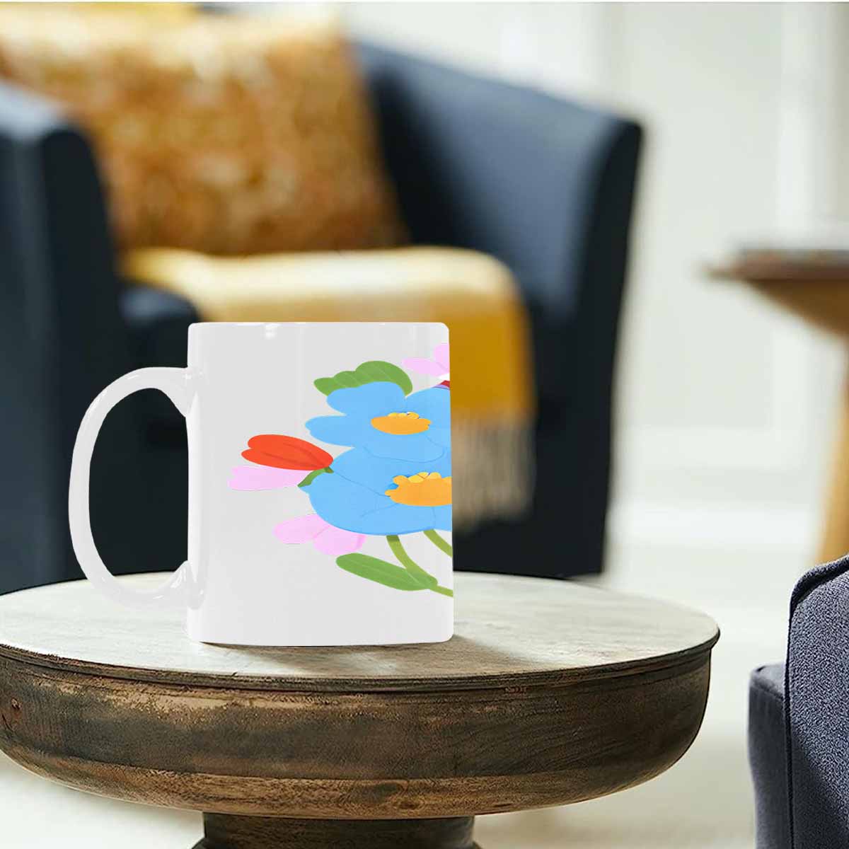 Quality Mug, coffee mug, tea cup, Bright florals, Set 2, design 11