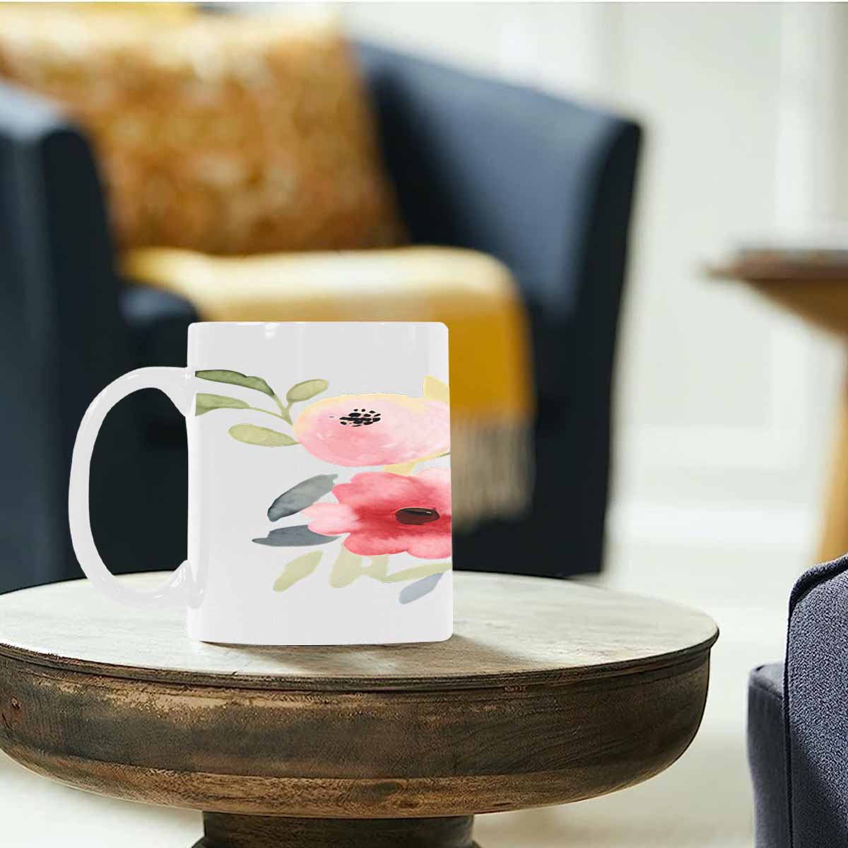 Quality Mug, coffee mug, tea cup, Bright florals, Set 2, design 39