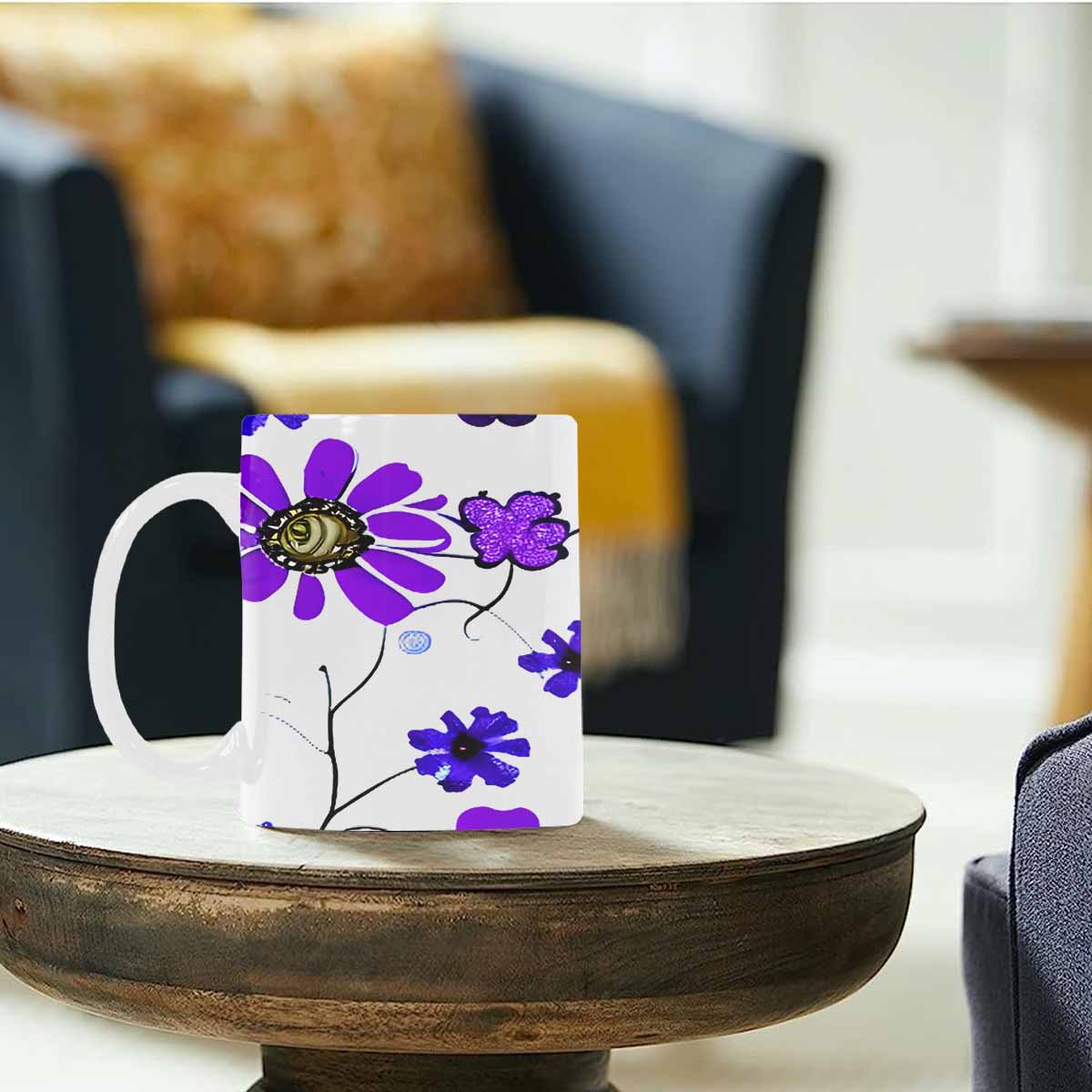 Quality Mug, coffee mug, tea cup, Bright florals, Set 1A, Design 137