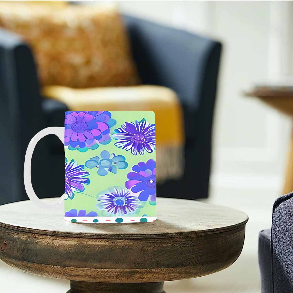 Quality Mug, coffee mug, tea cup, Bright florals, Set 1, Design 152