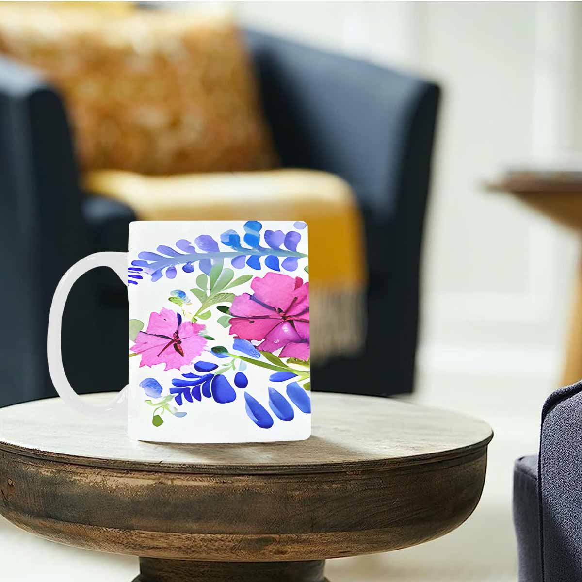 Quality Mug, coffee mug, tea cup, Bright florals, Set 1, Design 38