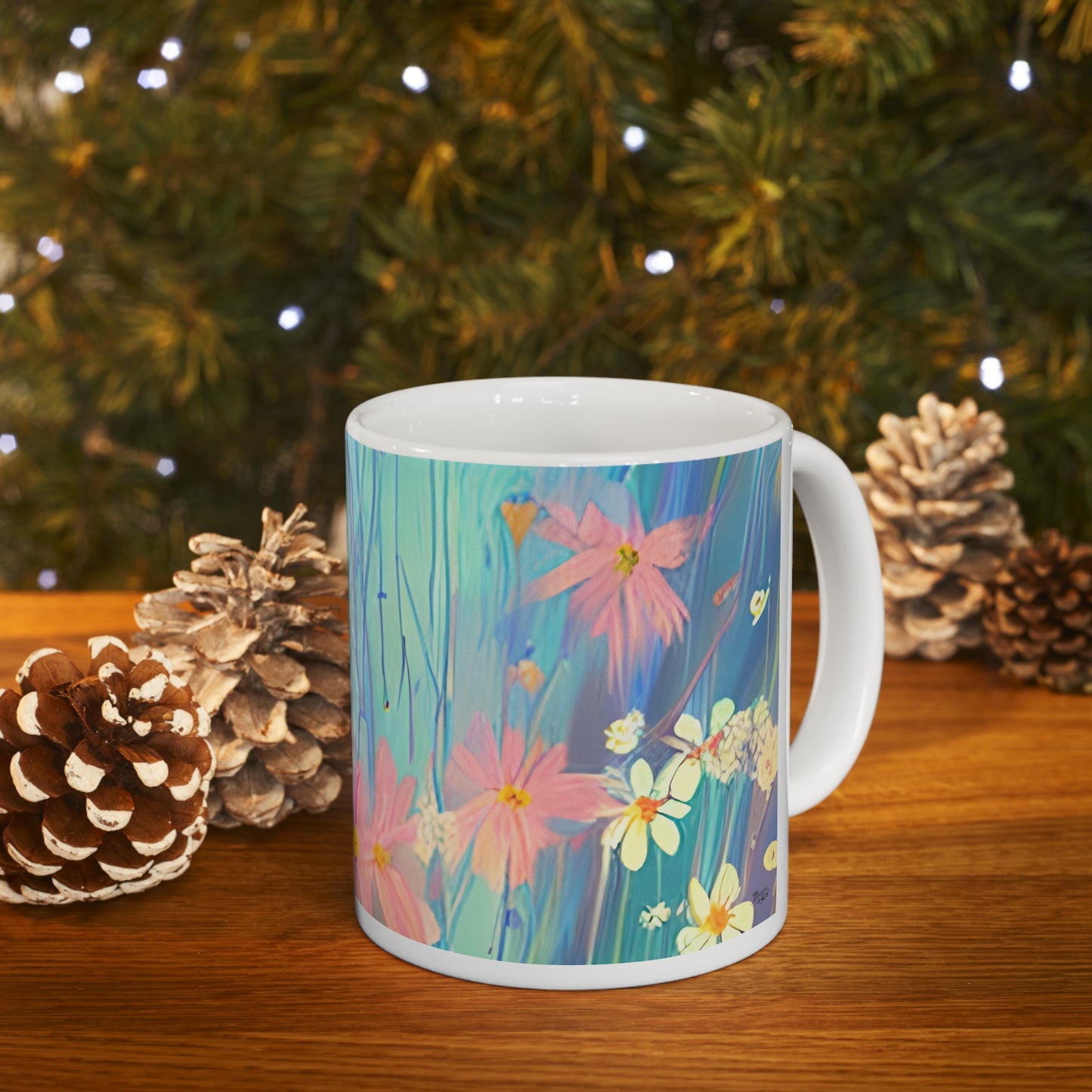 Quality Mug, coffee mug , tea cup, Set 2, Floral design 7