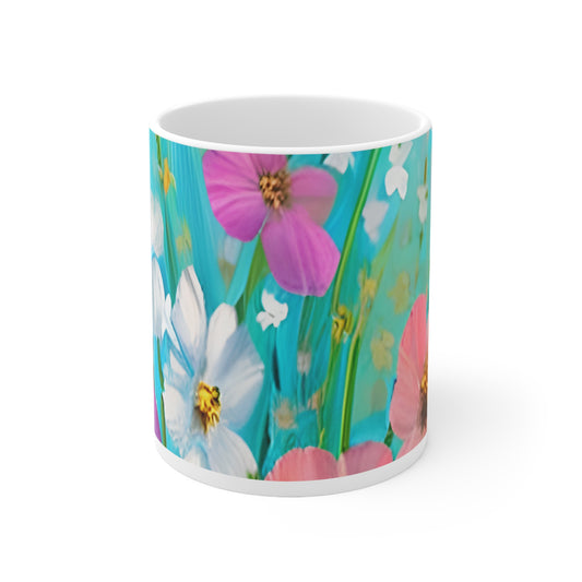 Quality Mug, coffee mug , tea cup, Set 2, Floral design 3