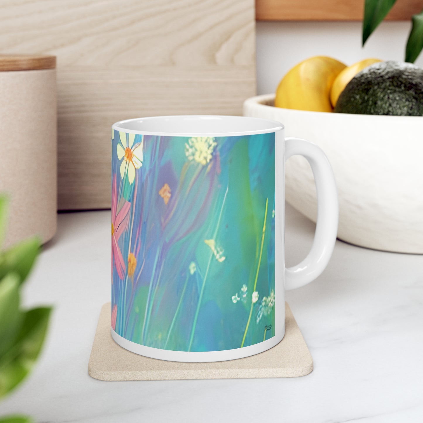 Quality Mug, coffee mug , tea cup, Set 2, Floral design 6