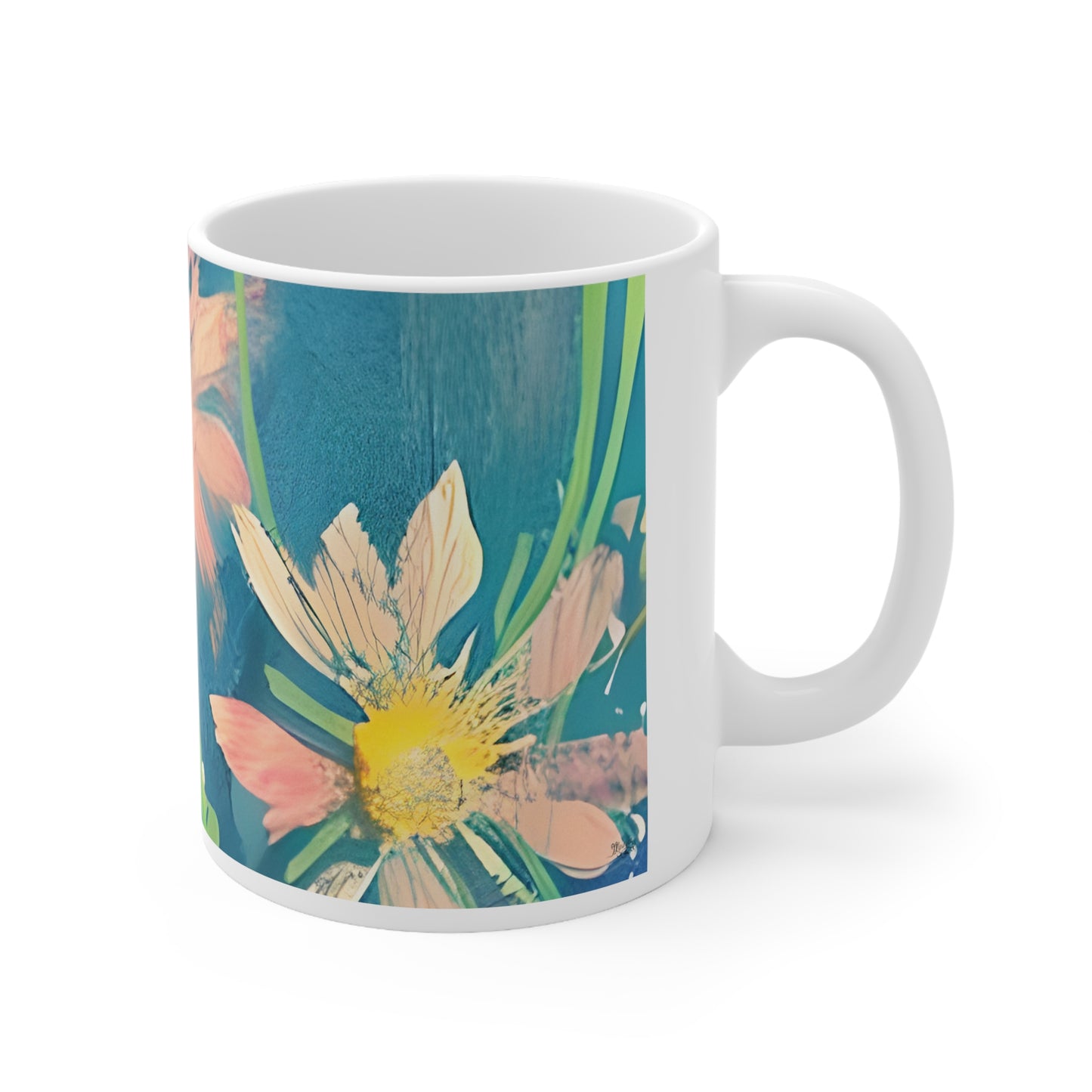 Quality Mug, coffee mug , tea cup, Set 2, Floral design 1