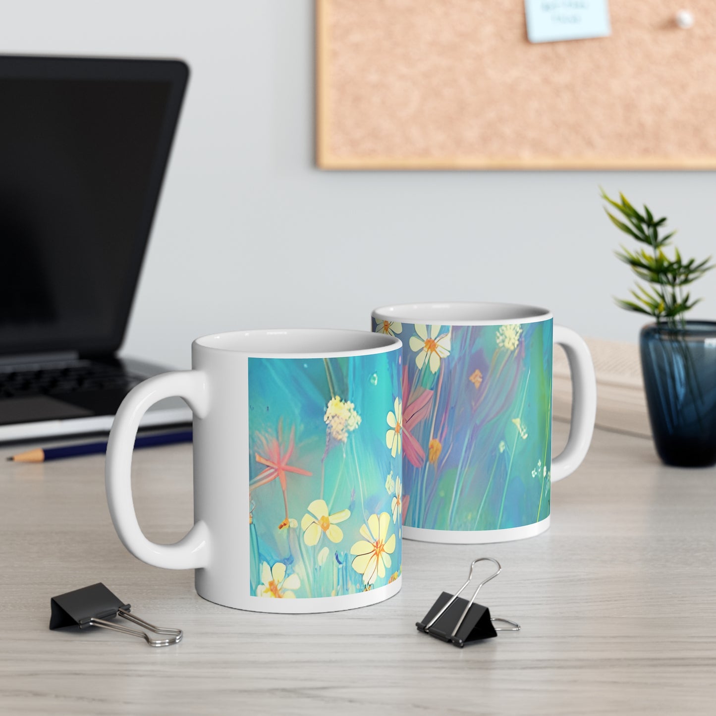 Quality Mug, coffee mug , tea cup, Set 2, Floral design 6