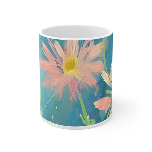 Quality Mug, coffee mug , tea cup, Set 2, Floral design 1