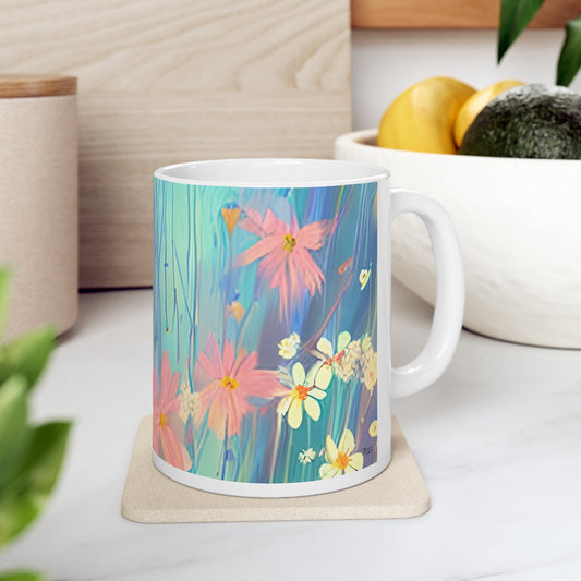 Quality Mug, coffee mug , tea cup, Set 2, Floral design 7