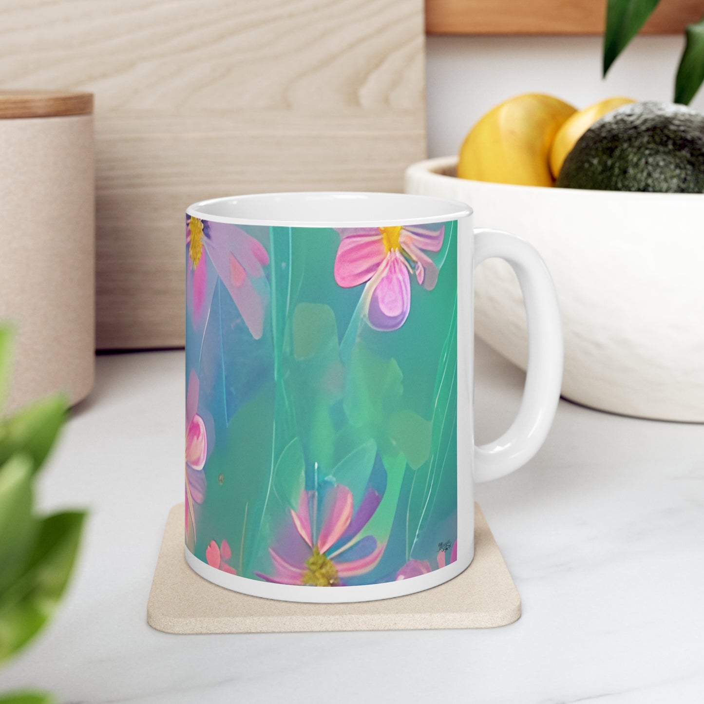 Quality Mug, coffee mug , tea cup, Set 2, Floral design 10