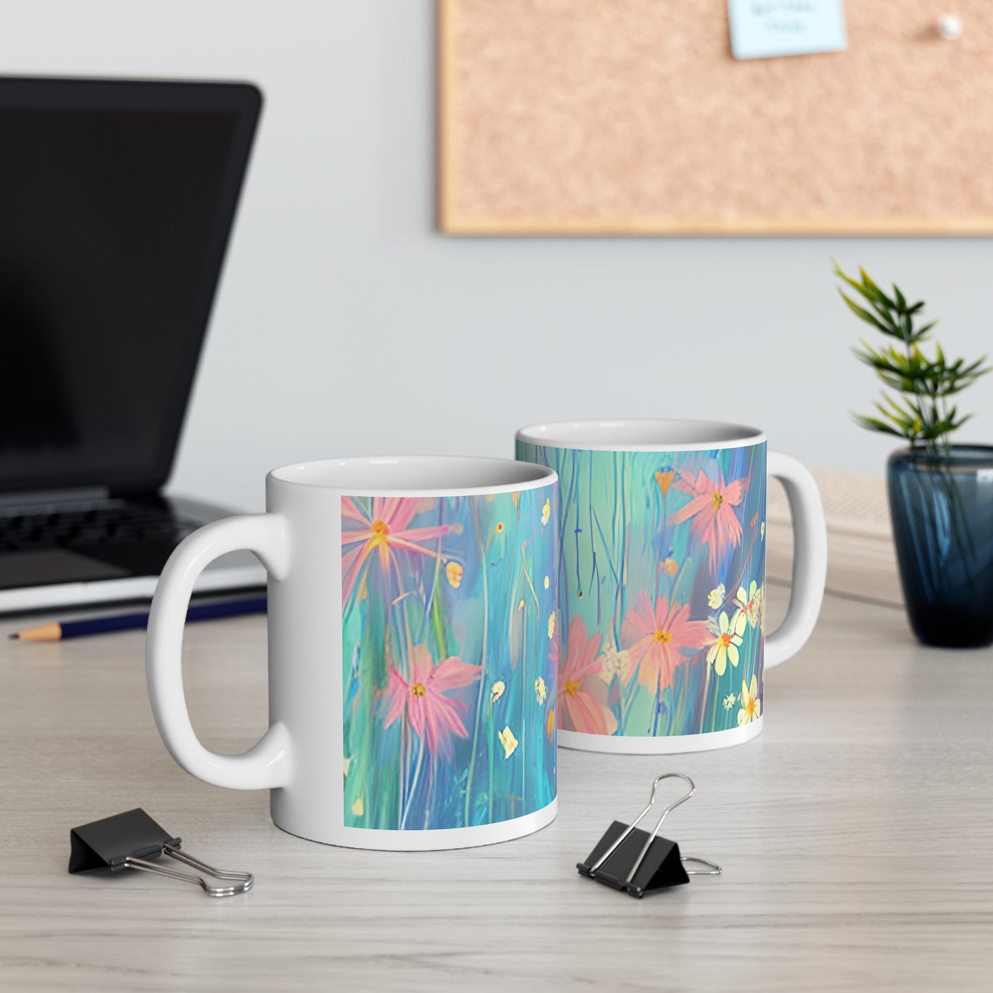 Quality Mug, coffee mug , tea cup, Set 2, Floral design 7