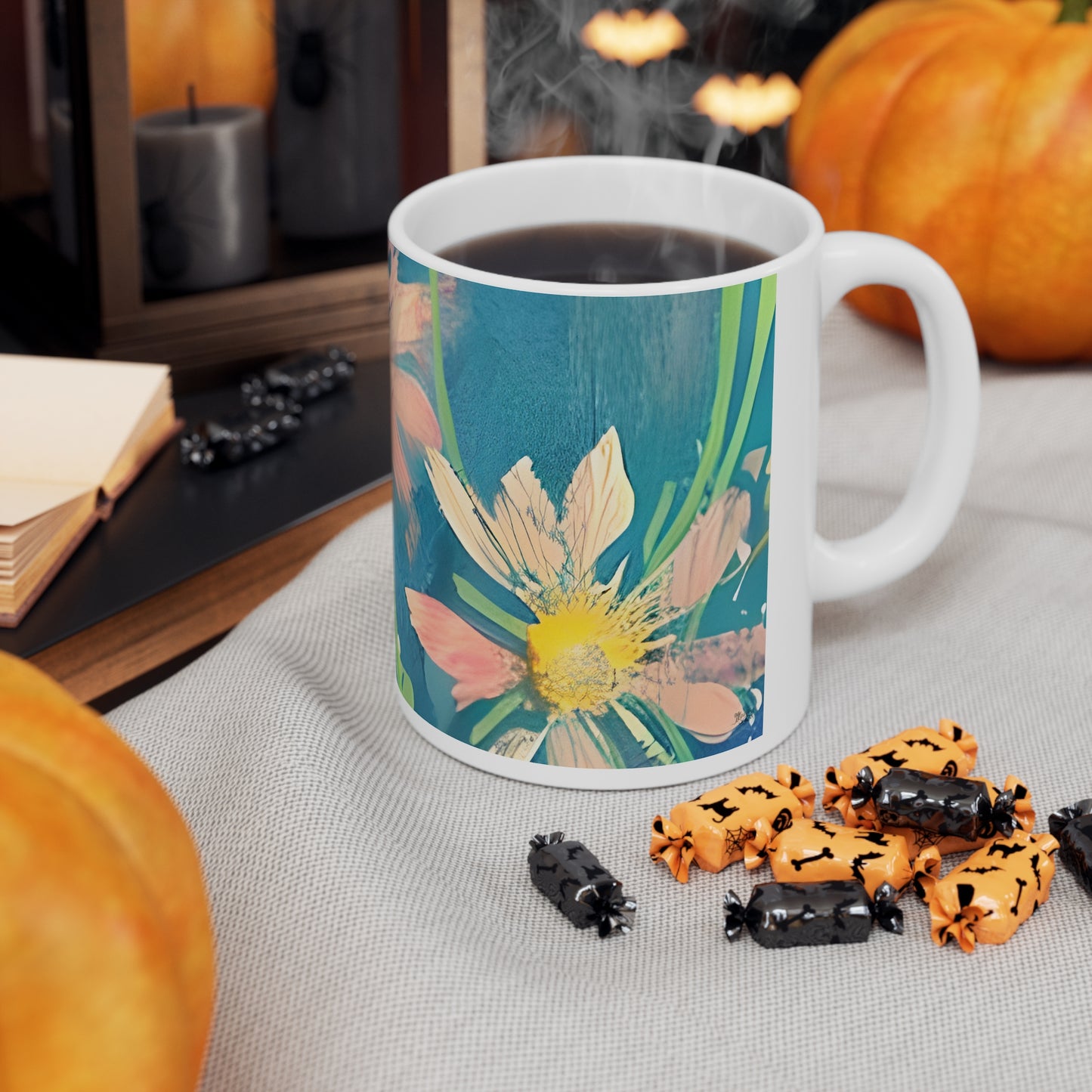 Quality Mug, coffee mug , tea cup, Set 2, Floral design 1