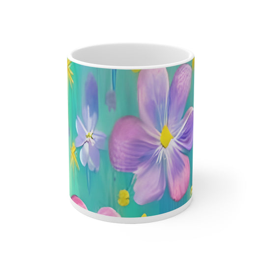 Quality Mug, coffee mug , tea cup, Set 2, Floral design 8