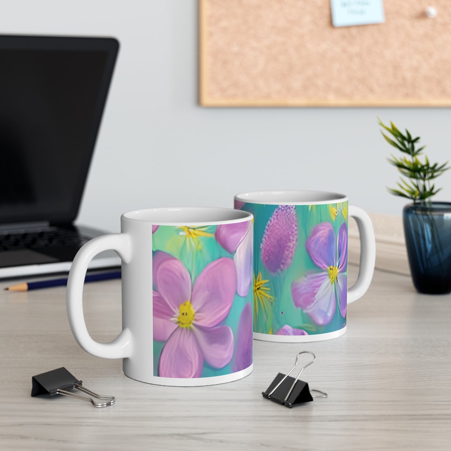 Quality Mug, coffee mug , tea cup, Set 2, Floral design 9