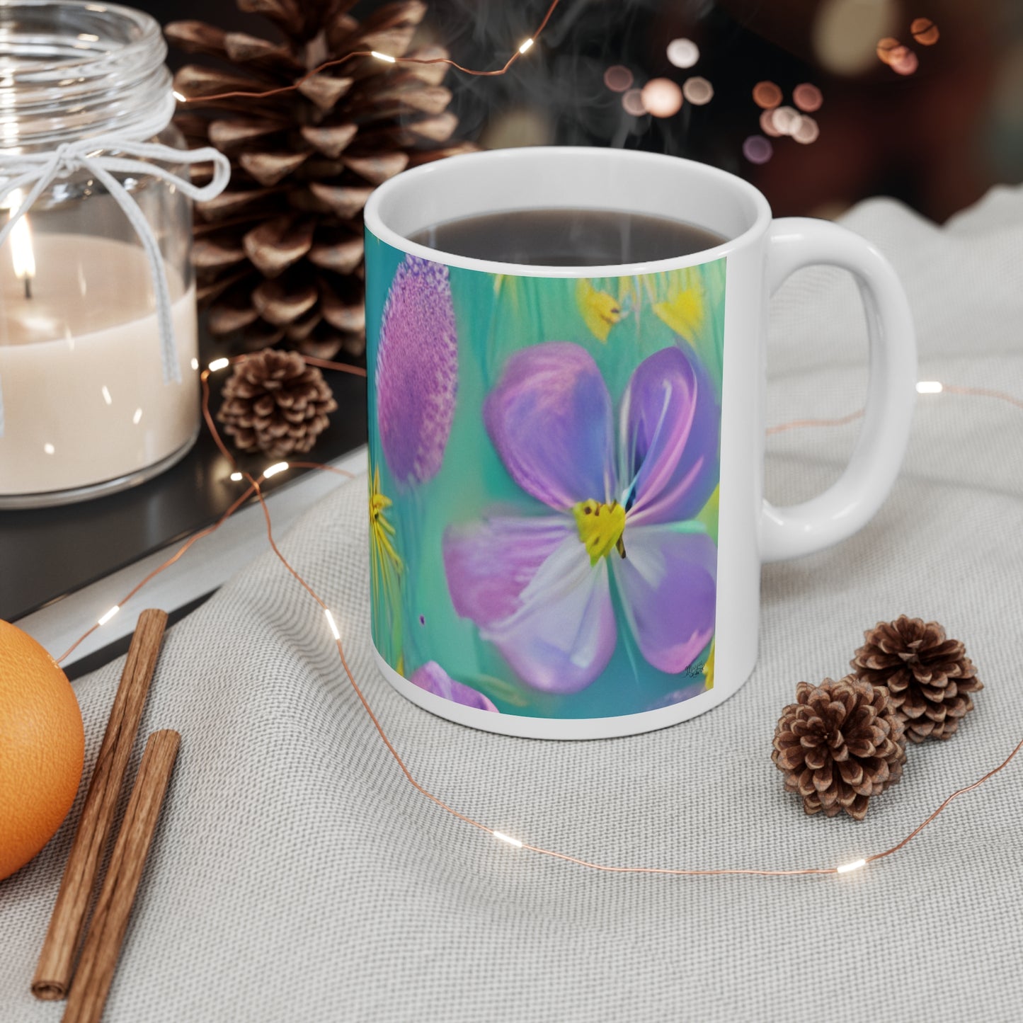 Quality Mug, coffee mug , tea cup, Set 2, Floral design 9