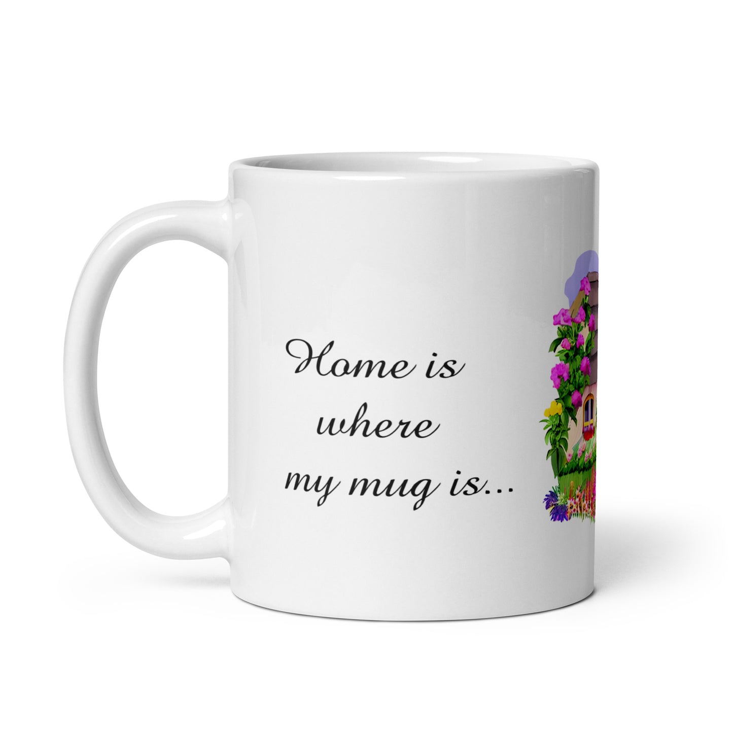 Quality mug, coffee mug, cute cottage, set 1, design 9