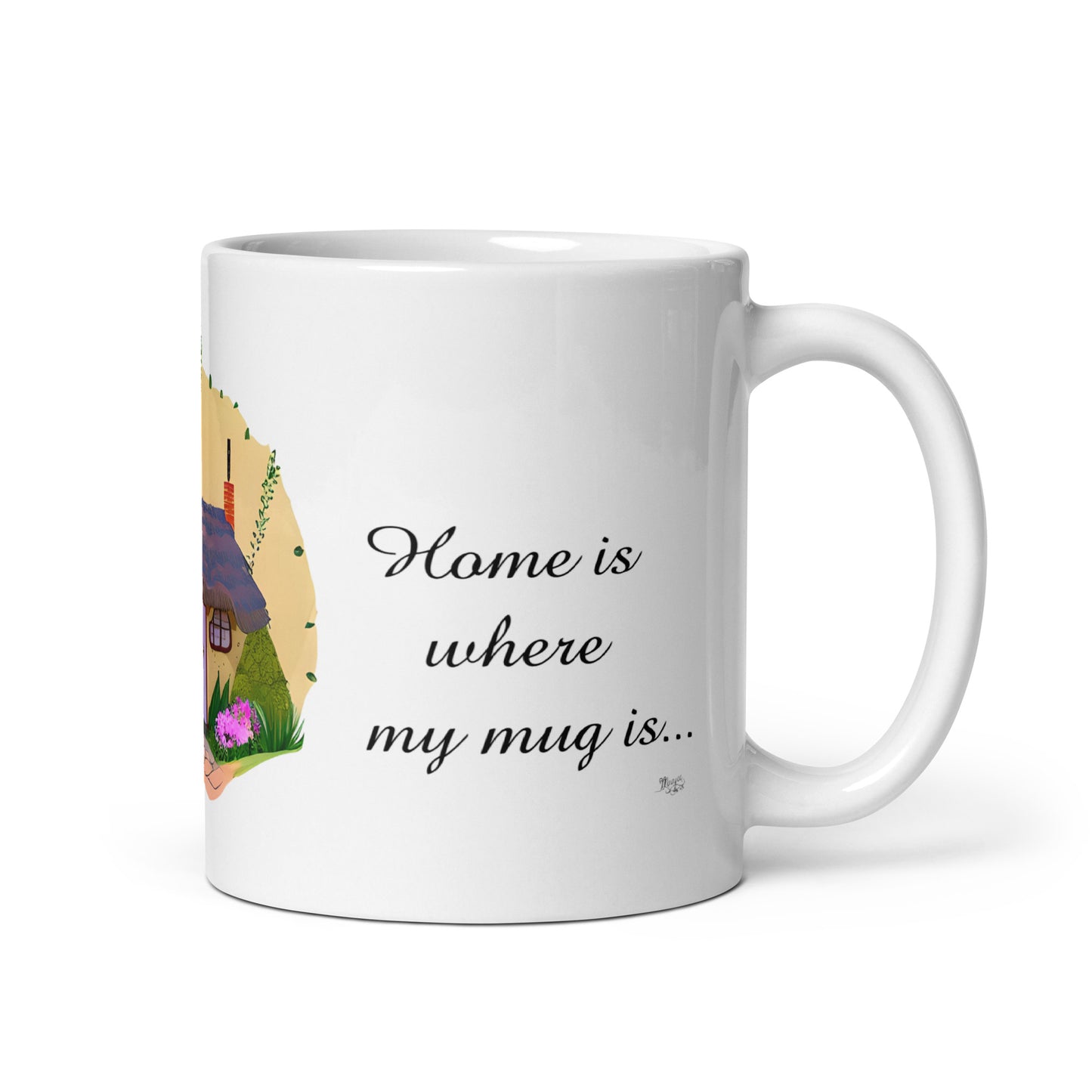 Quality mug, coffee mug, cute cottage, set 1, design 4