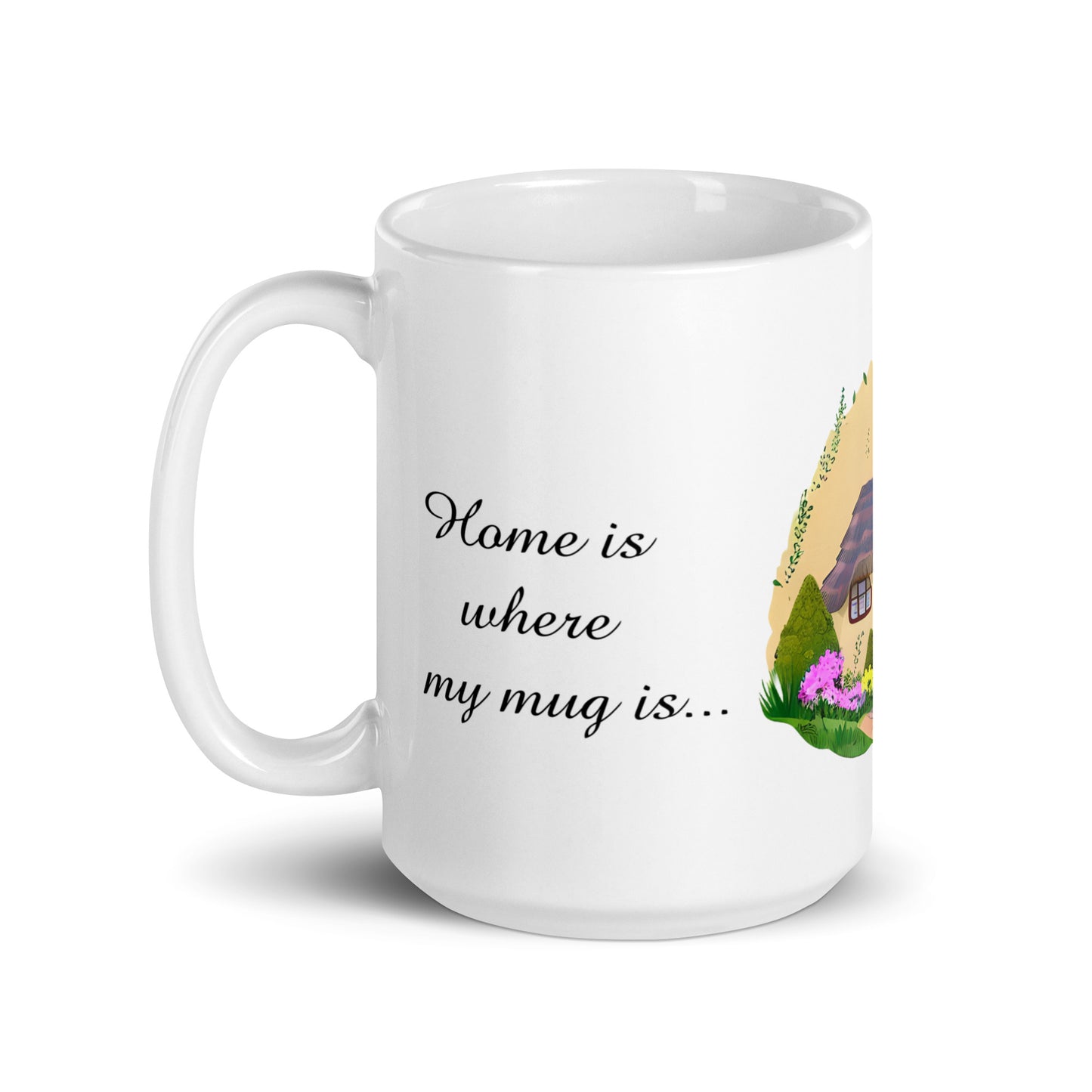 Quality mug, coffee mug, cute cottage, set 1, design 4