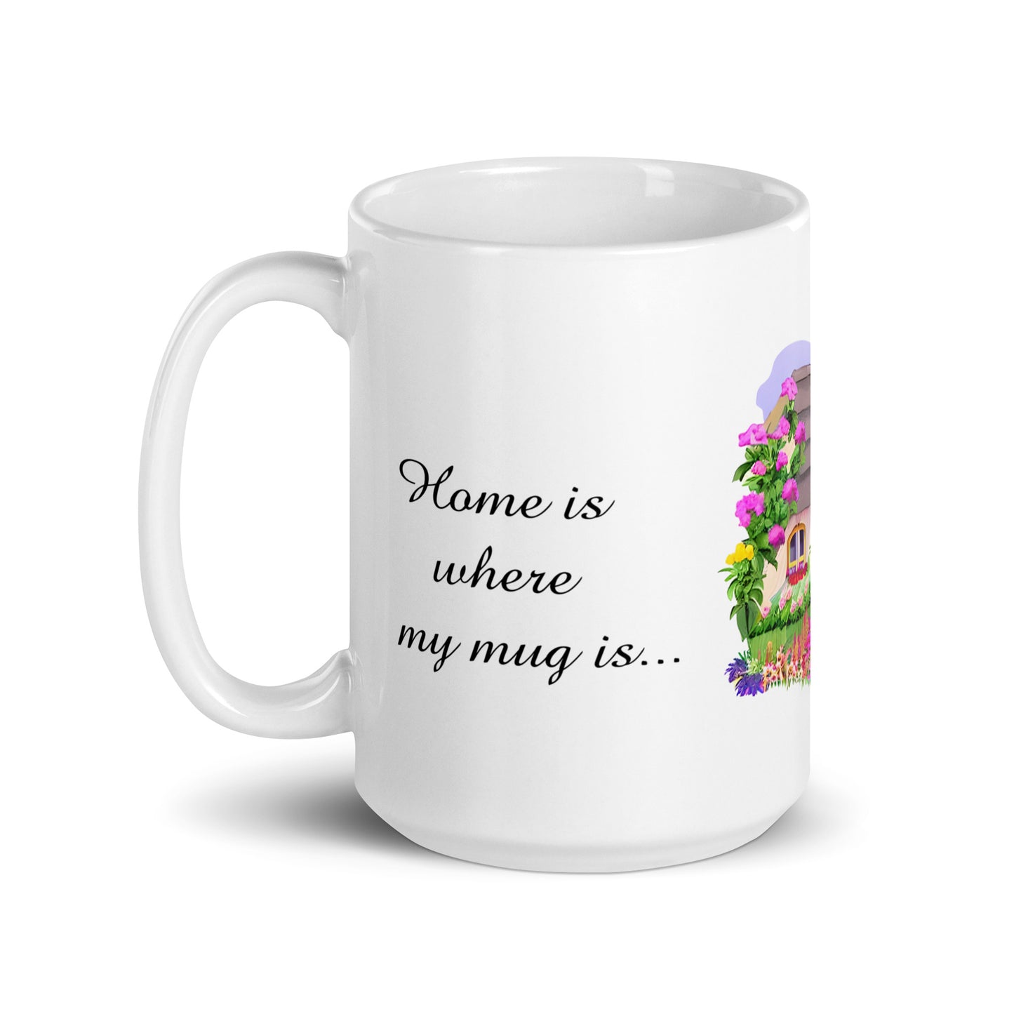 Quality mug, coffee mug, cute cottage, set 1, design 9