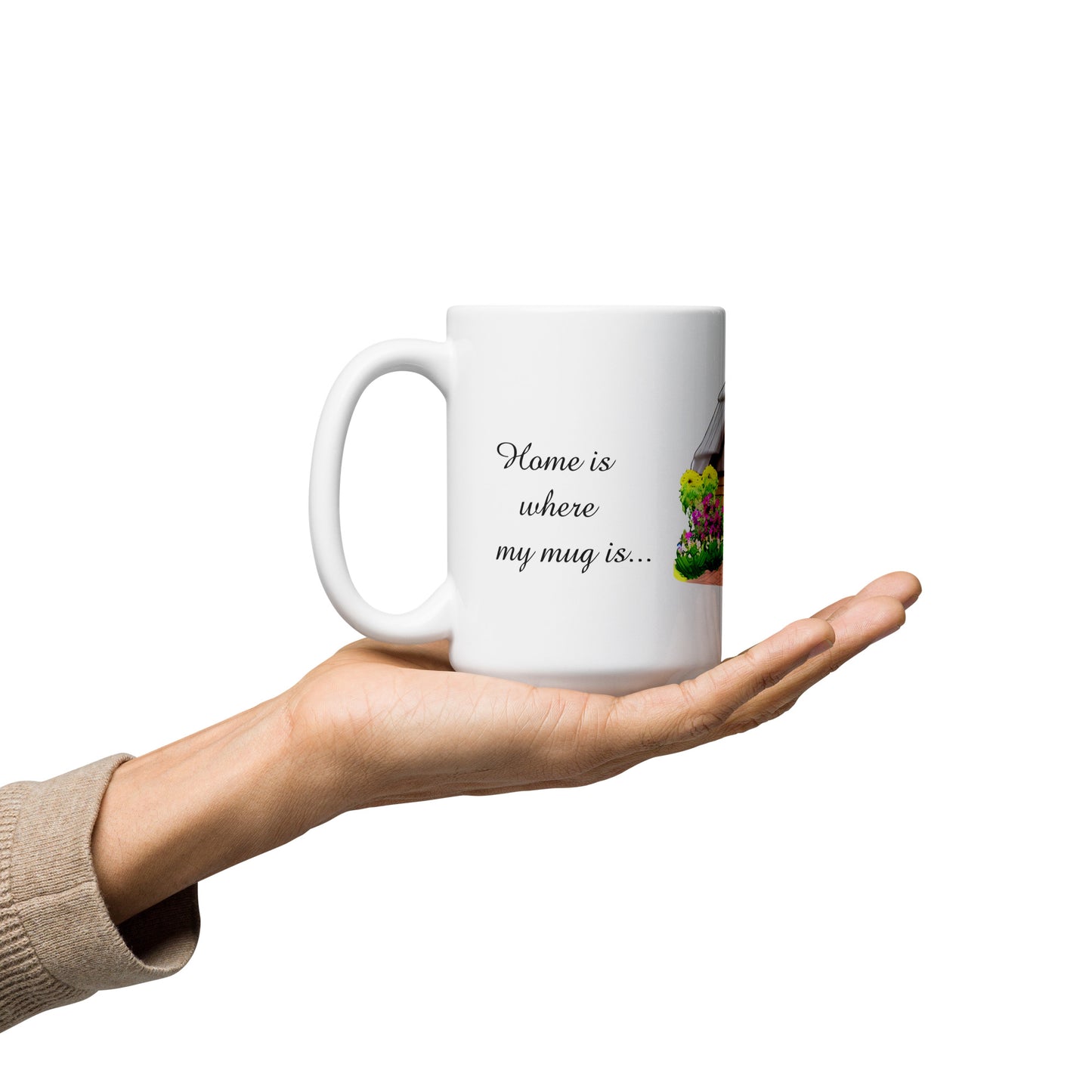 Quality mug, coffee mug, cute cottage, set 1, design 12