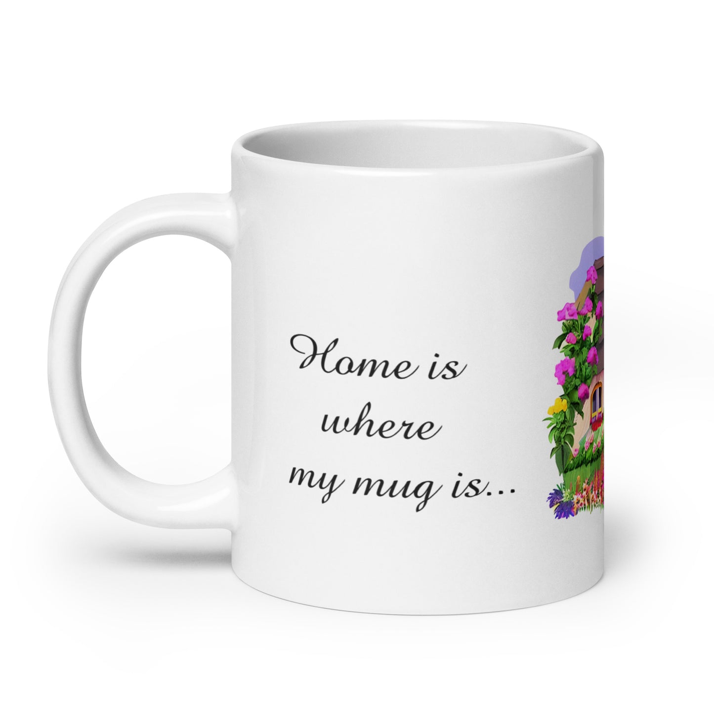 Quality mug, coffee mug, cute cottage, set 1, design 9