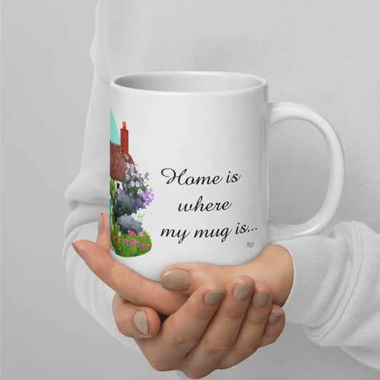 Quality mug, coffee mug, cute cottage, set 1, design 2