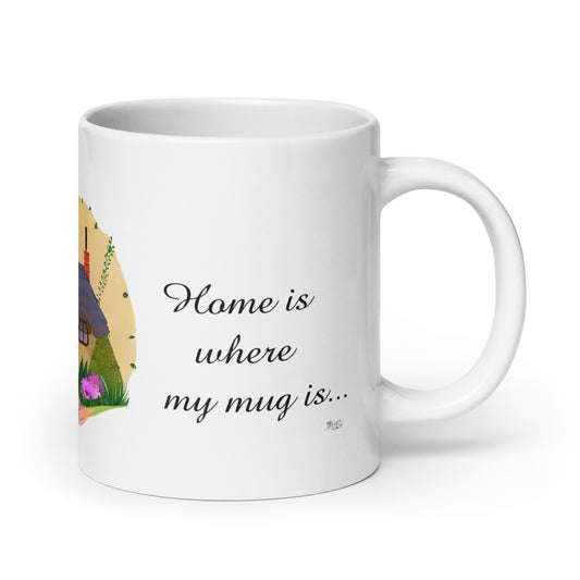 Quality mug, coffee mug, cute cottage, set 1, design 4