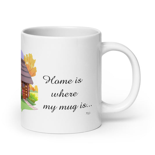 Quality mug, coffee mug, cute cottage, set 1, design 9