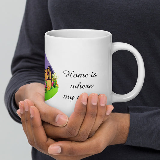 Quality mug, coffee mug, cute cottage, set 1, design 16