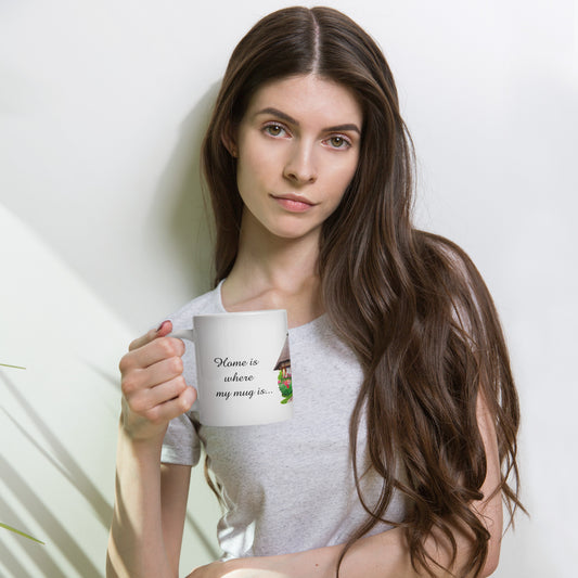 Quality mug, coffee mug, cute cottage, set 1, design 10