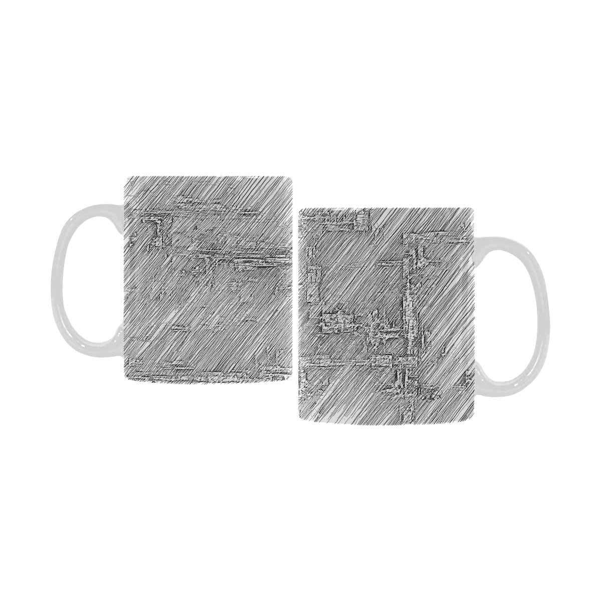 Quality Mug, coffee mug, tea cup, B & W Abstract, Set 1, design 77