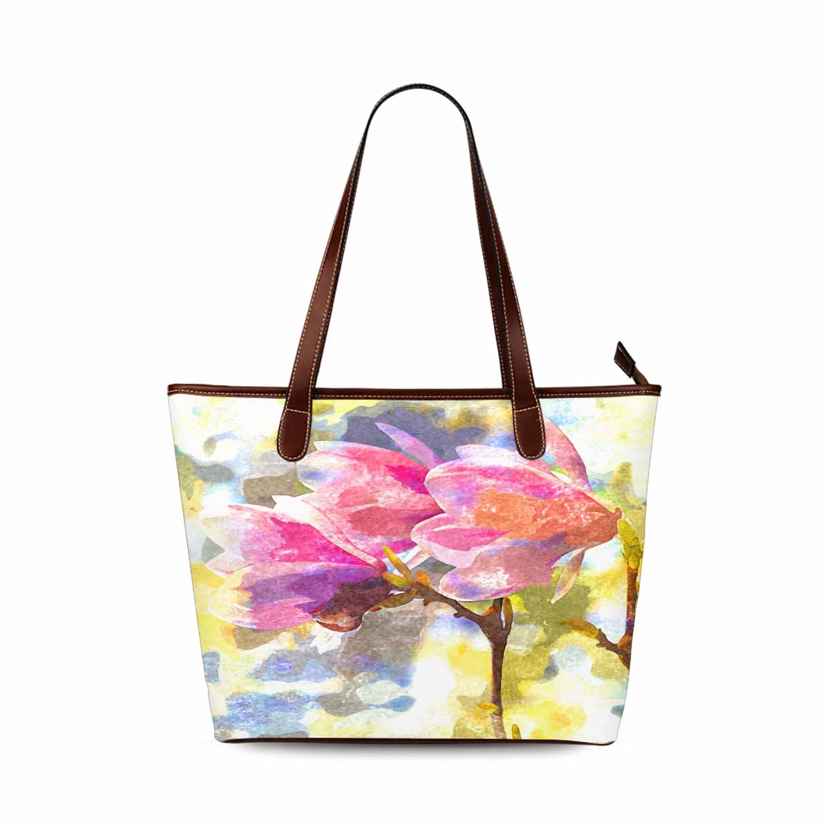 Classic Fabric handbag, watercolor floral, design 194