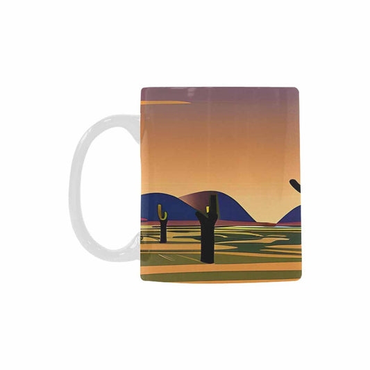 Coffee Mug, tea cup, desert scene, design 83