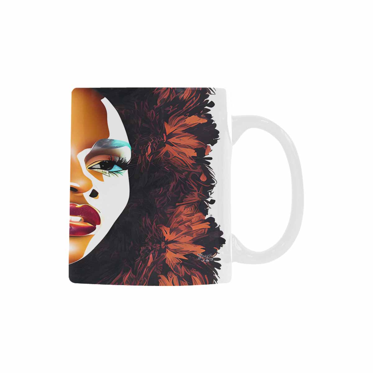 Quality Mug, coffee mug, tea cup, Black Faces, Set 1, design 36