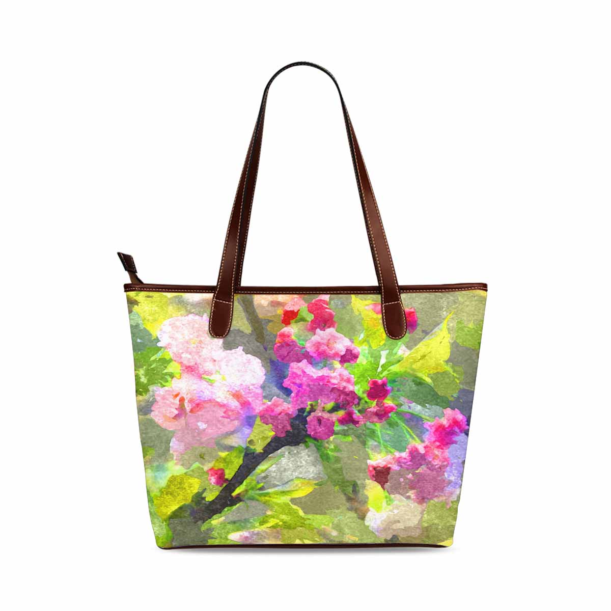 Classic Fabric handbag, watercolor floral, design 74