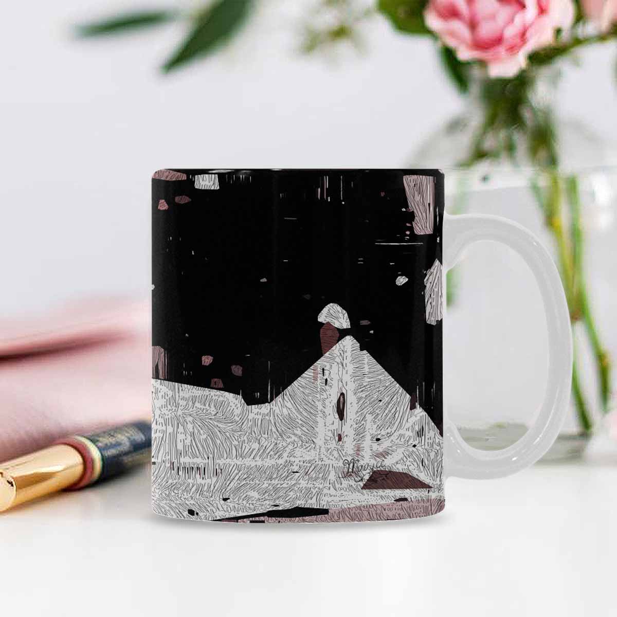 Quality Mug, coffee mug, tea cup, B & W Abstract, Set 1, design 114