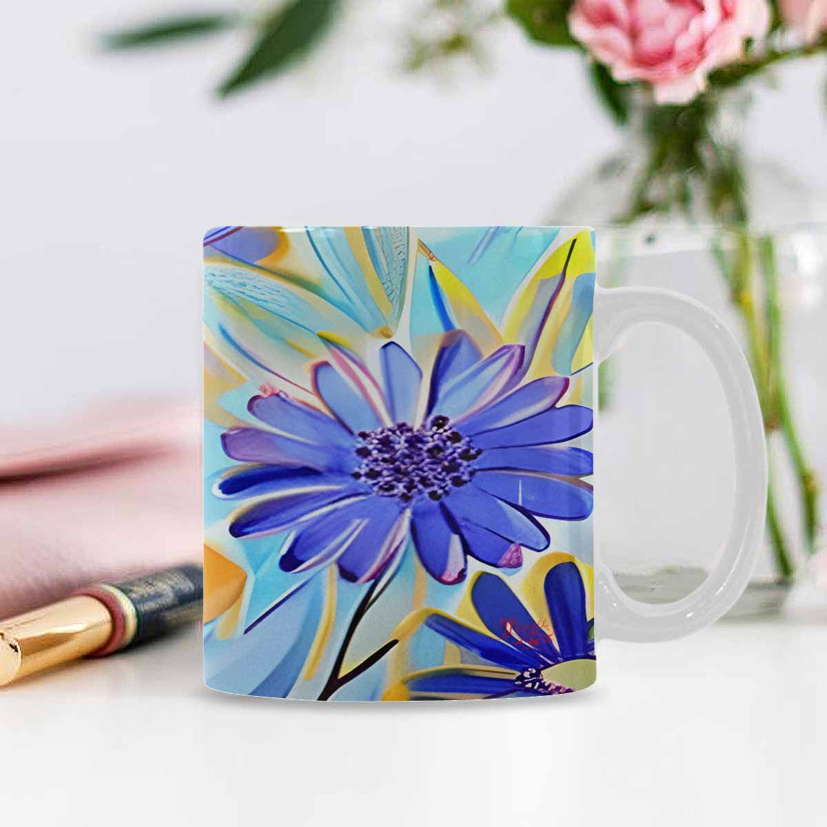 Quality Mug, coffee mug, tea cup, Bright florals, Set 1, Design 52