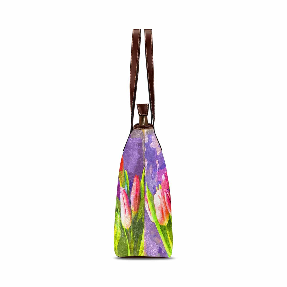 Classic Fabric handbag, watercolor floral, design 196
