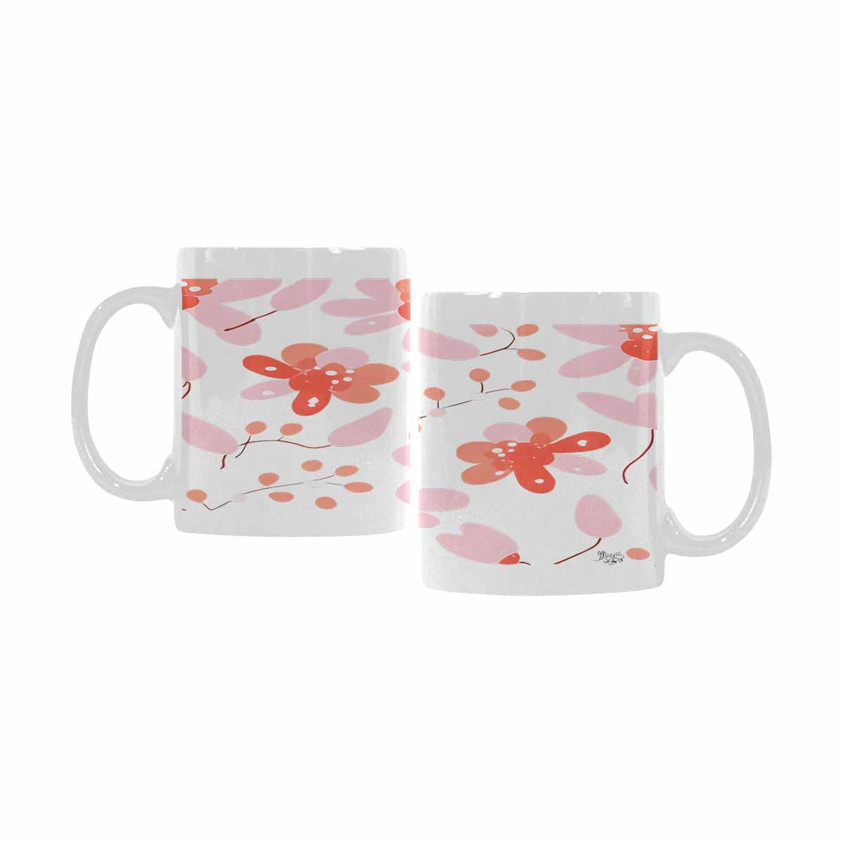Quality Mug, coffee mug, tea cup, Bright florals, Set 2, design 4