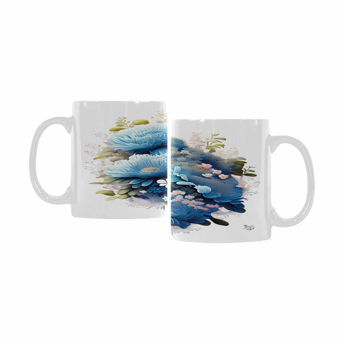 Quality Mug, coffee mug, tea cup, Bright florals, Set 2, design 23
