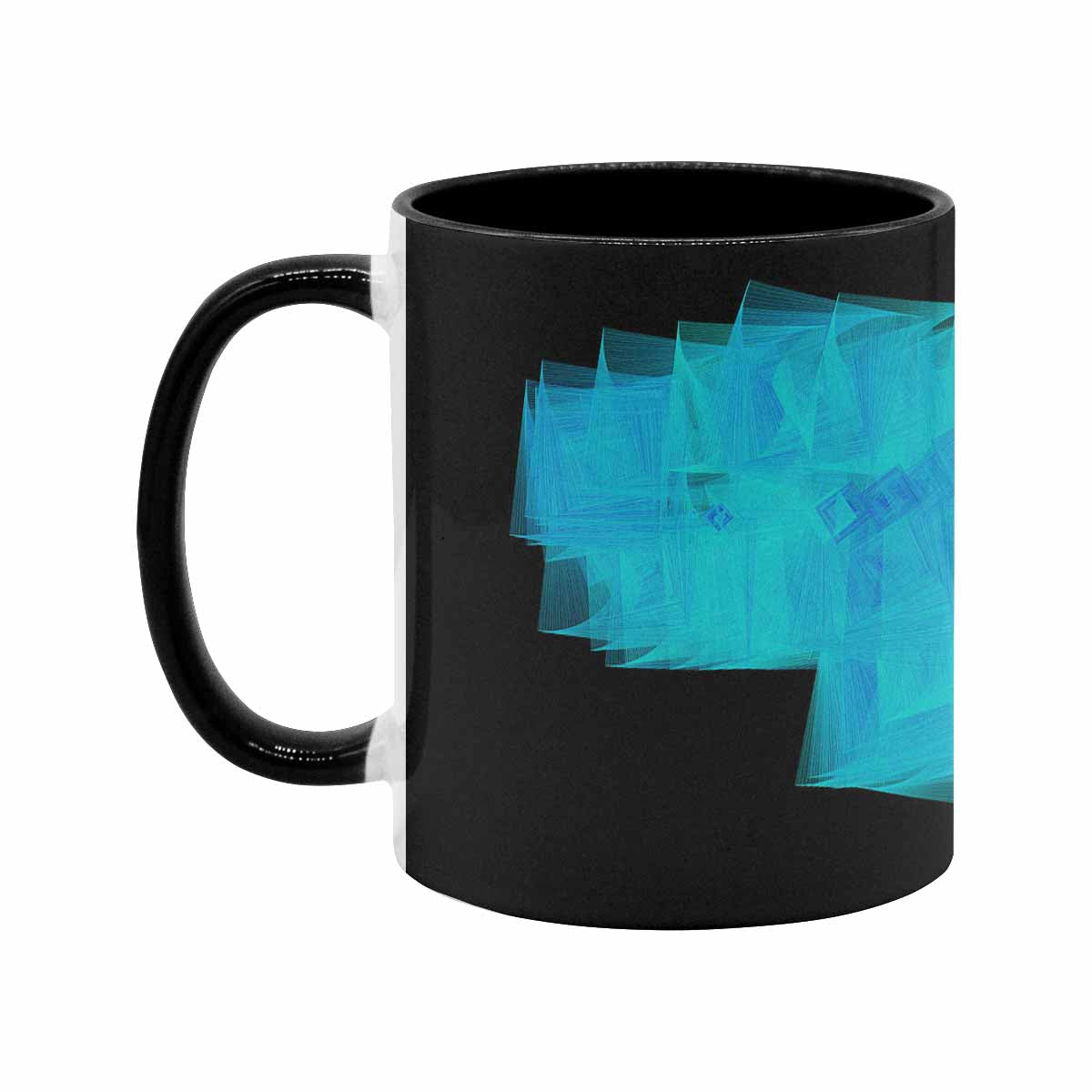 Coffee Mug, tea cup, black core, abstract, design 140