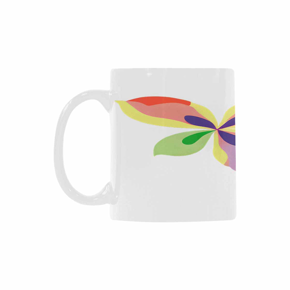 USA made Quality Mug, coffee mug, tea cup, Bright florals, Set 2, design 96