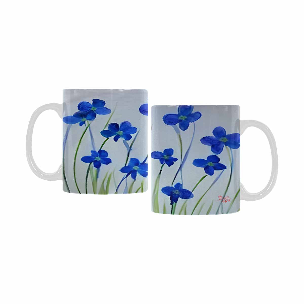 Quality Mug, coffee mug, tea cup, Bright florals, Set 1, Design 75