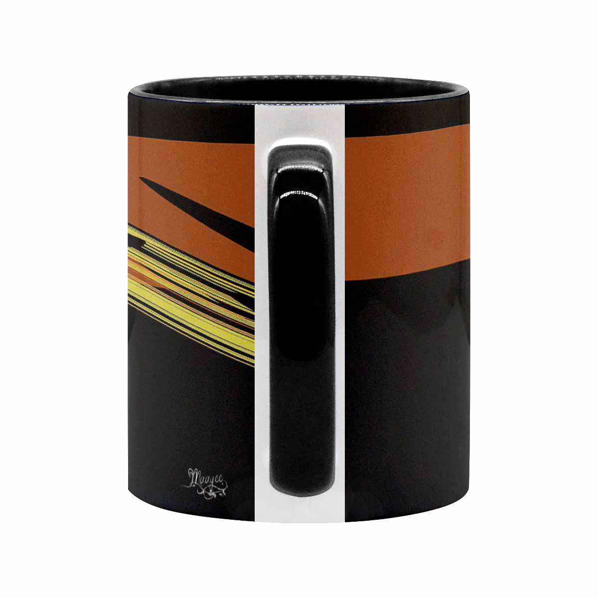 Coffee Mug, tea cup, black core, abstract, design 56