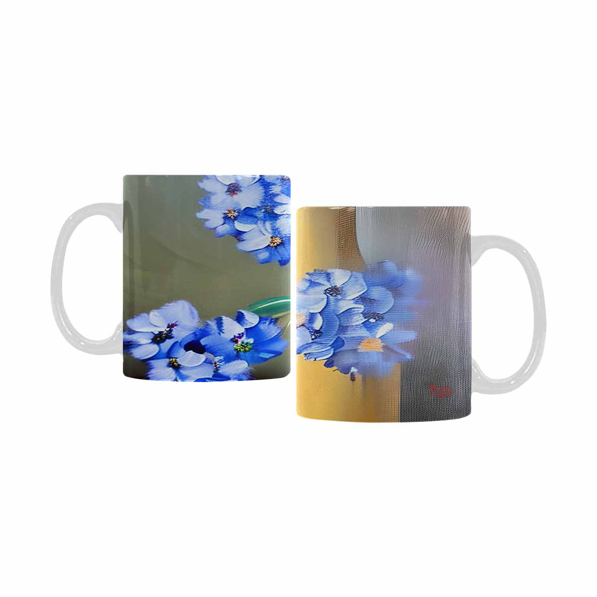 Quality Mug, coffee mug, tea cup, Bright florals, Set 1, Design 168