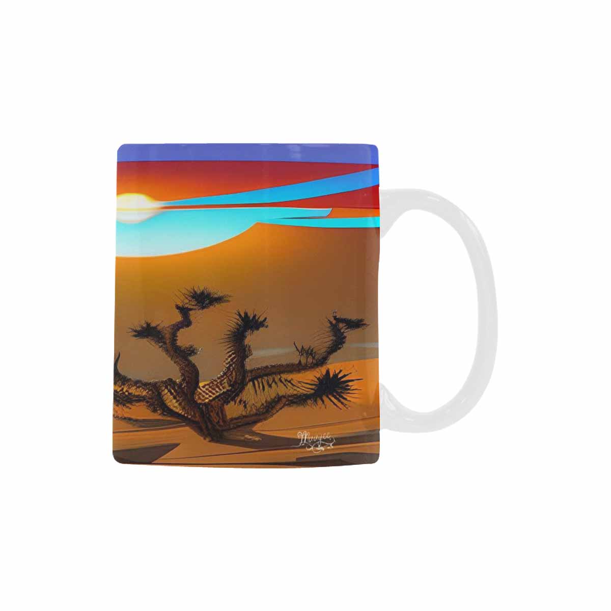 Coffee Mug, tea cup, desert scene, design 86