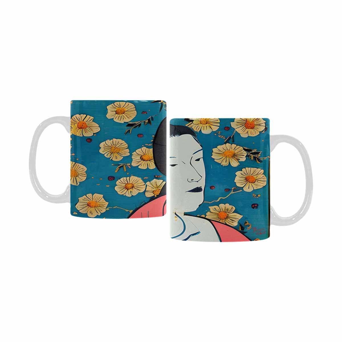 Quality Mug, coffee mug, tea cup, Asian Faces, Design 66