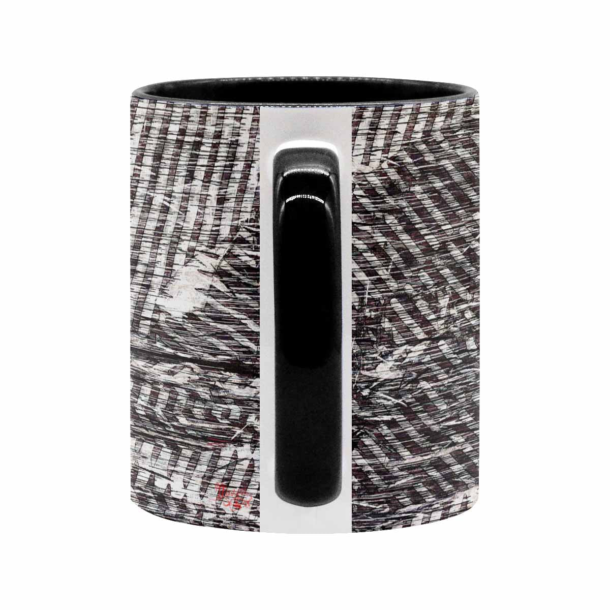 Coffee Mug, tea cup, black core, abstract, design 133